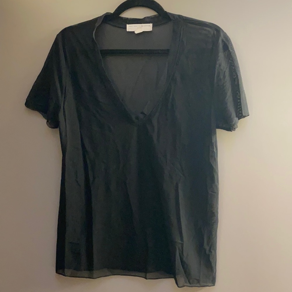 Mesh V neck urban outfitters